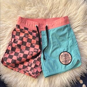 🐢🏁 Pink and Blue Ninja Turtles Swim Trunks